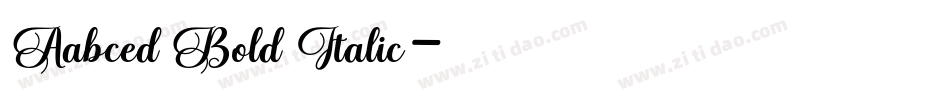 Aabced Bold Italic字体转换